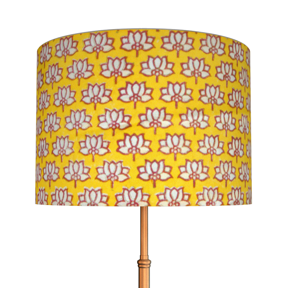 Sunny yellow &punch pink block print