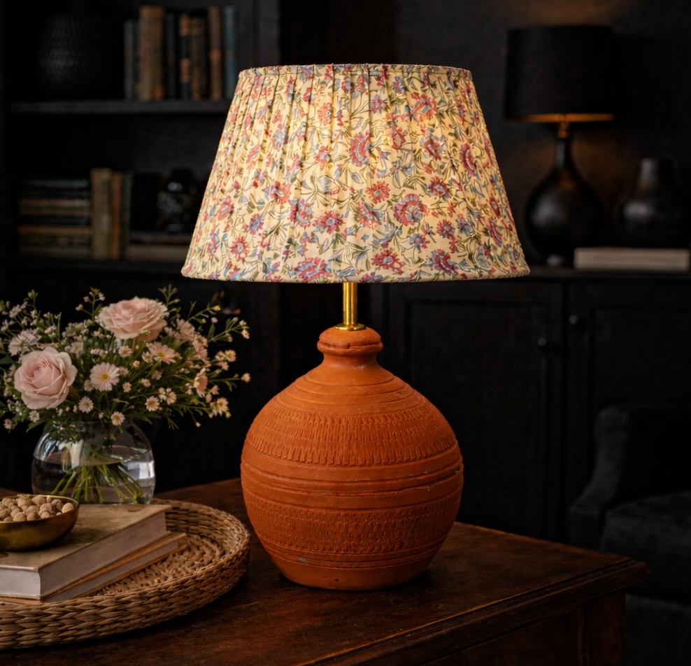 Earthy Blossom SE Pleated & Koora Earth Red Combo