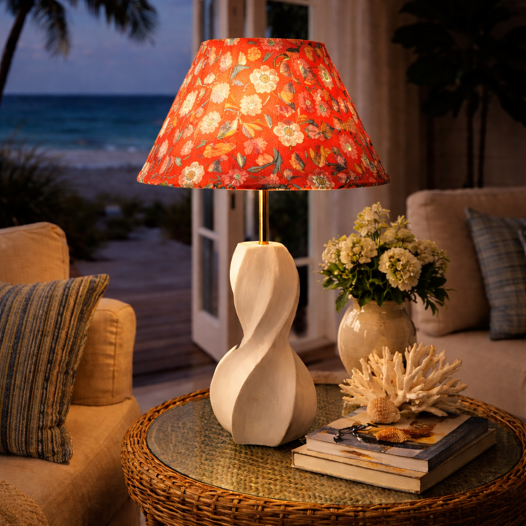 Crimson Floral HE Pleated & Lumo Twist White Combo