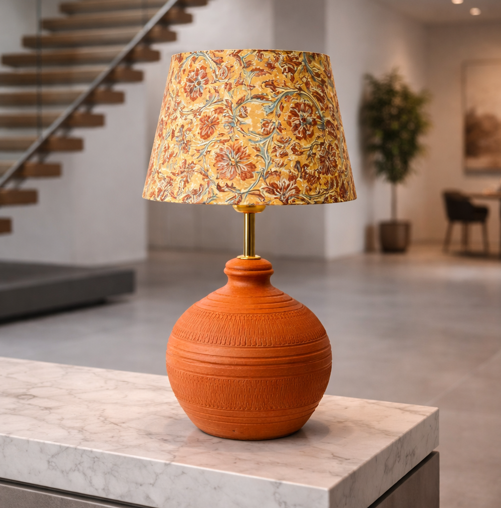 Golden Kalamkari HE & Koora Earth Red Combo