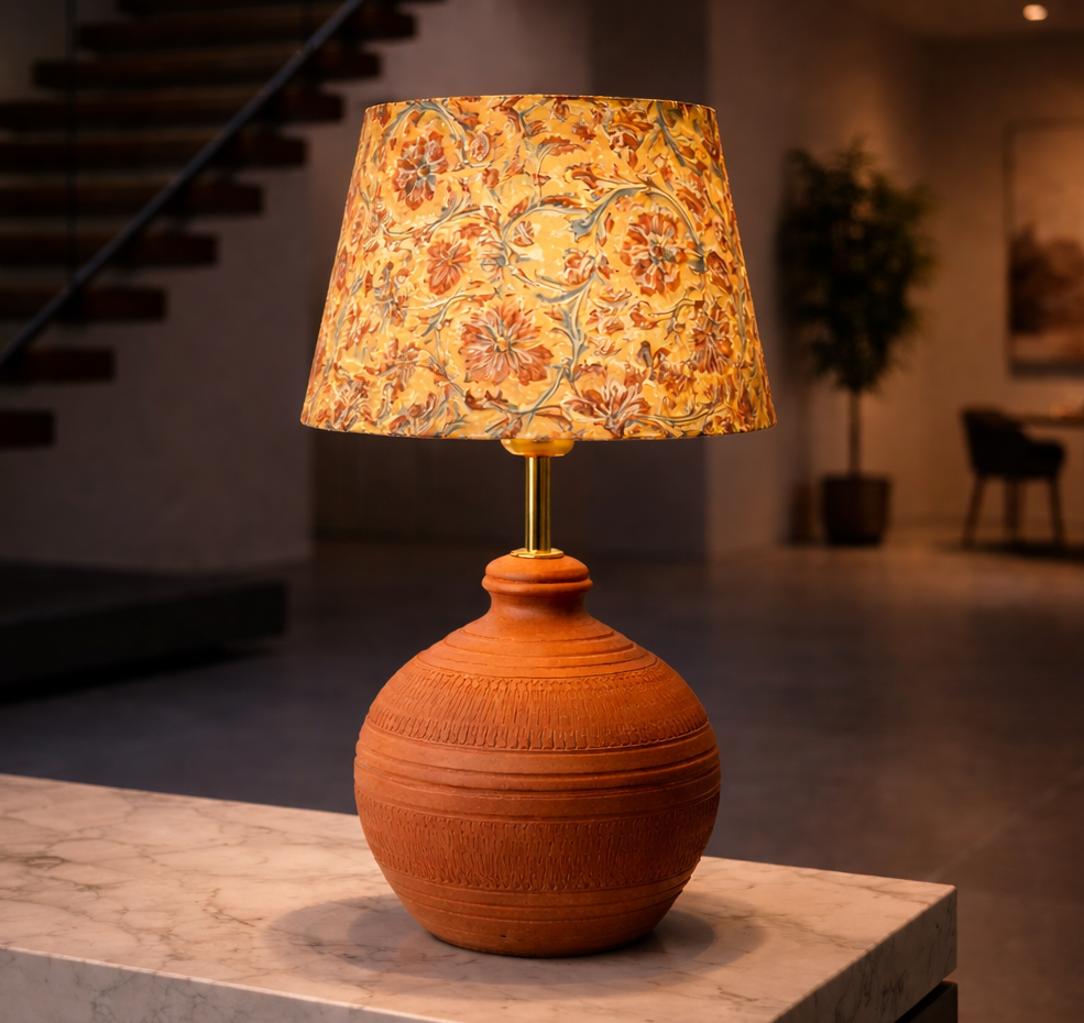 Golden Kalamkari HE & Koora Earth Red Combo
