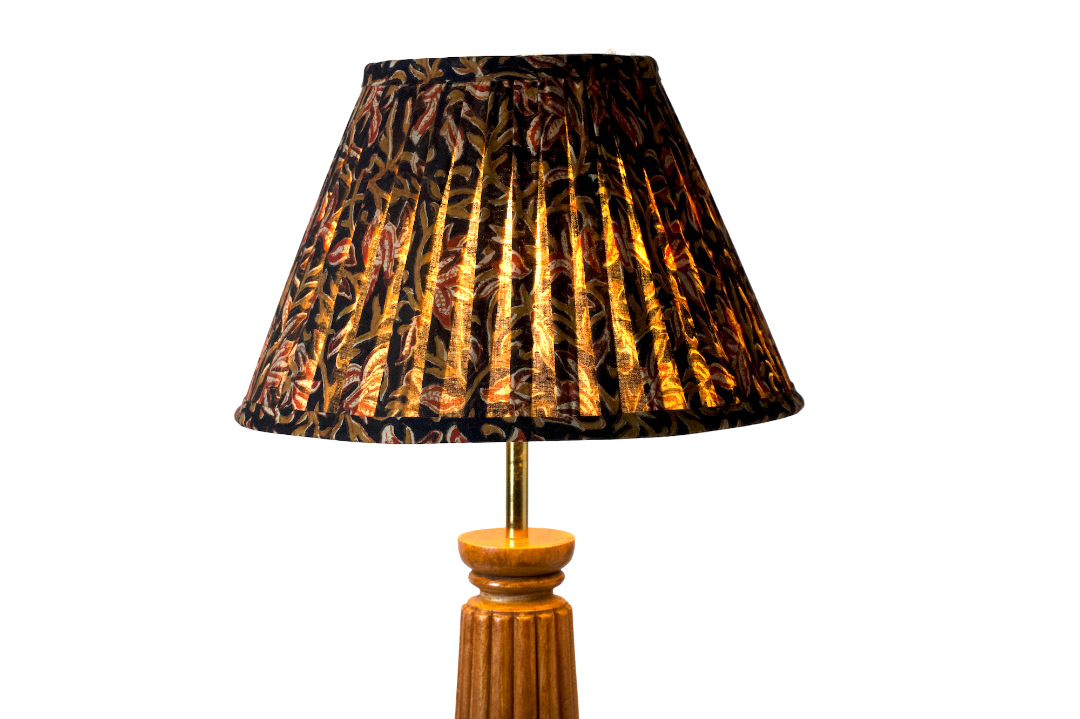 Midnight Kalamkari - Half Empire Pleated