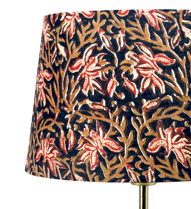 Midnight Kalamkari-Straight Empire Plain
