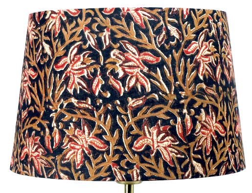 Midnight Kalamkari-Straight Empire Plain