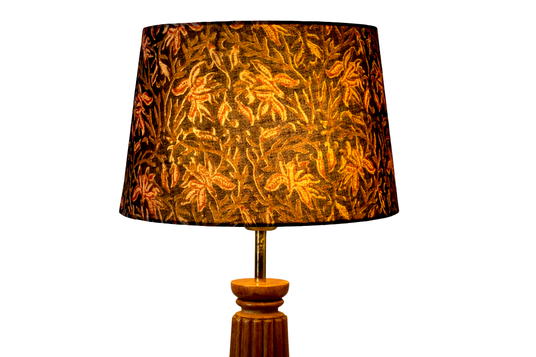 Midnight Kalamkari-Straight Empire Plain