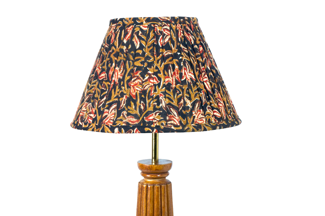 Midnight Kalamkari - Half Empire Pleated