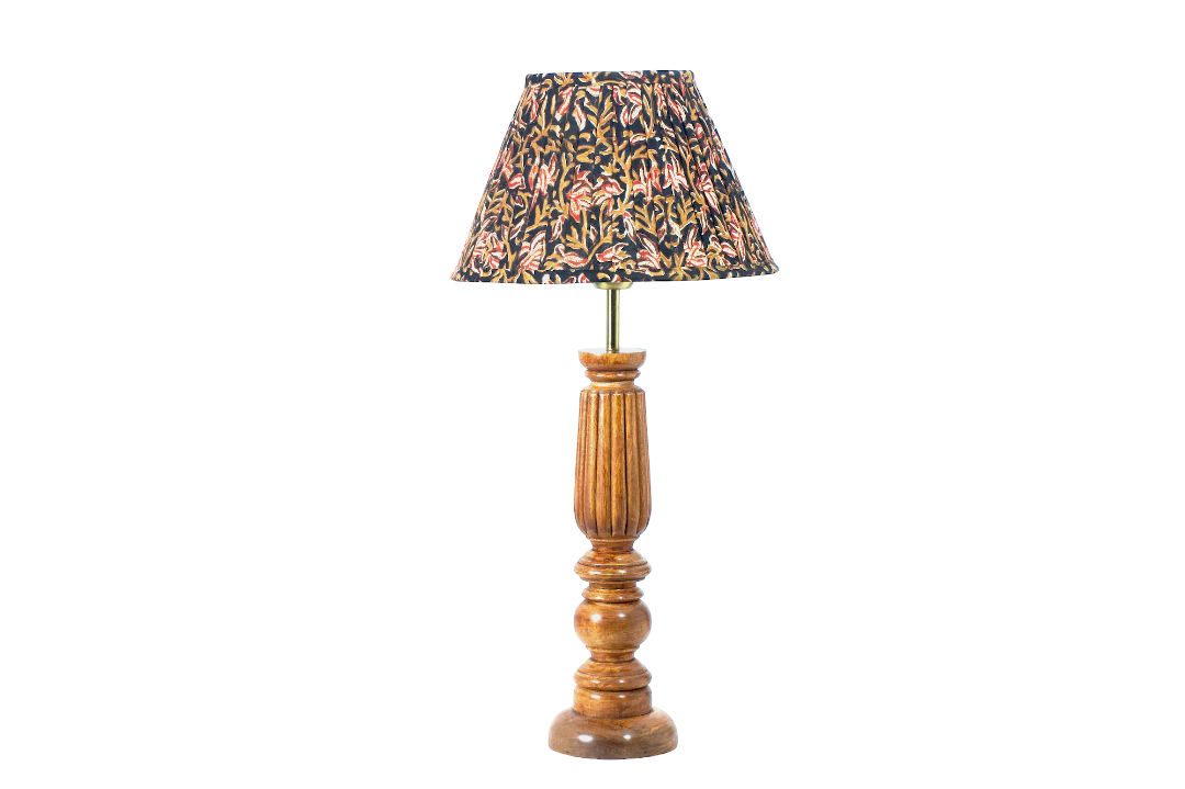 Midnight Kalamkari - Half Empire Pleated