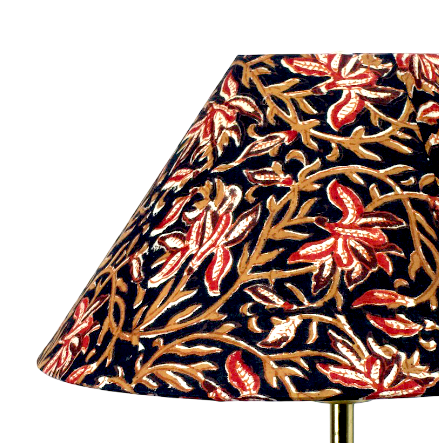 Midnight Kalamkari- Coolie Plain