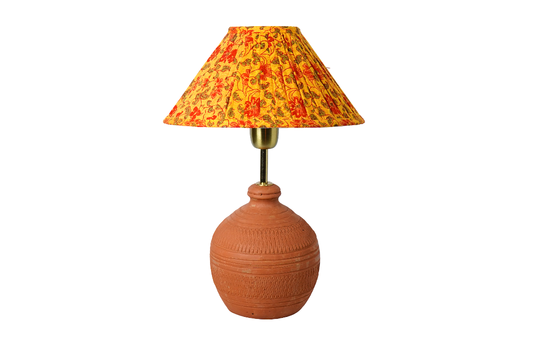 Autumn Blaze Vine Coolie Pleated & Koora Earth Red Combo