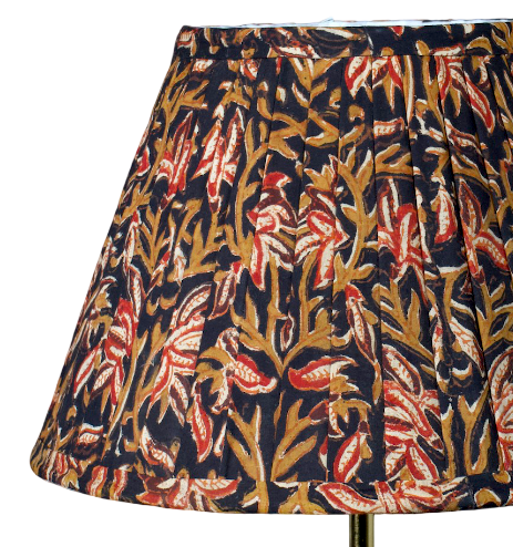 Midnight Kalamkari - Half Empire Pleated