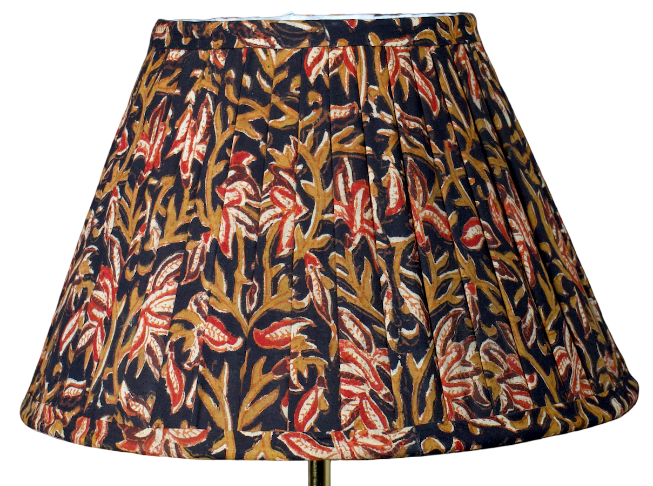 Midnight Kalamkari - Half Empire Pleated