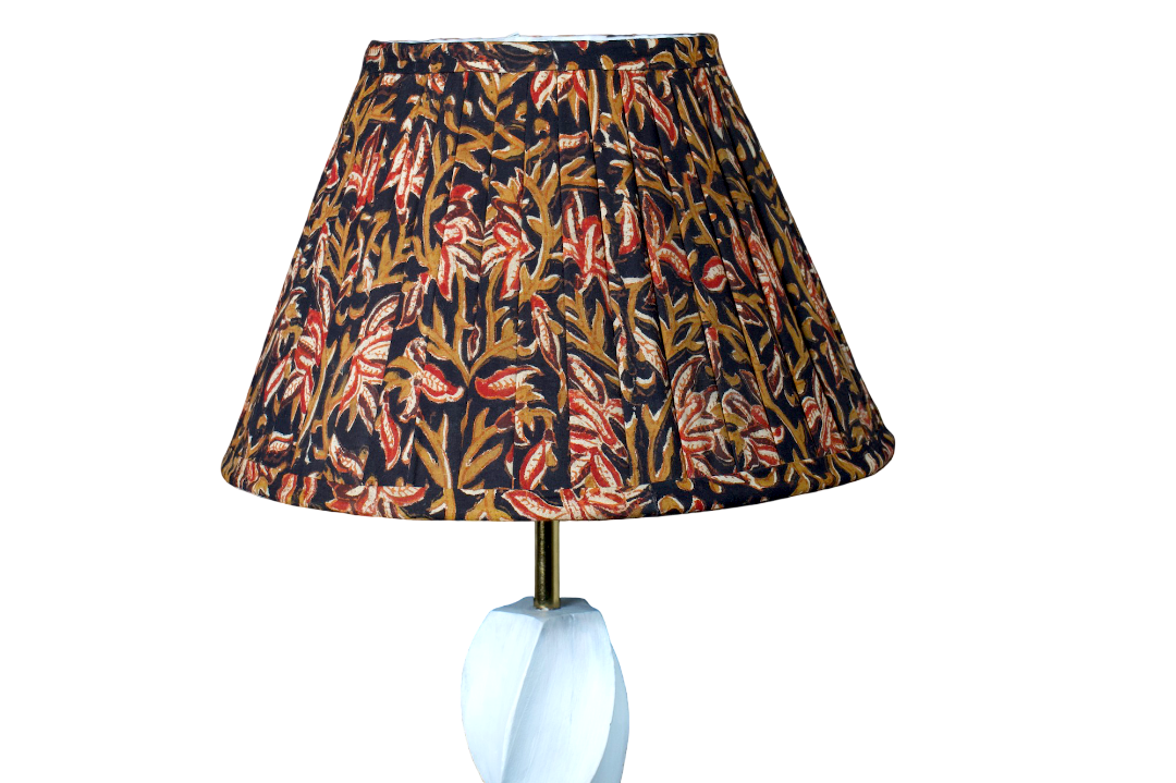 Midnight Kalamkari - Half Empire Pleated