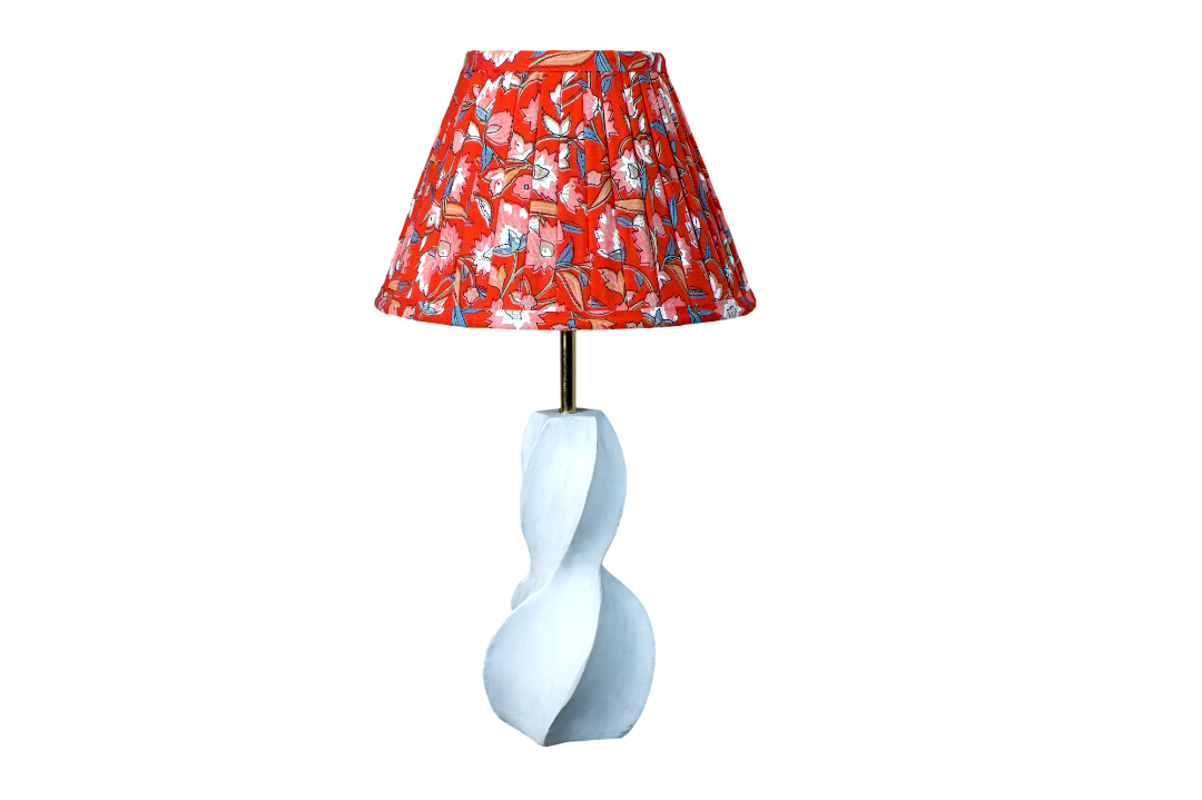 Crimson Floral HE Pleated & Lumo Twist White Combo