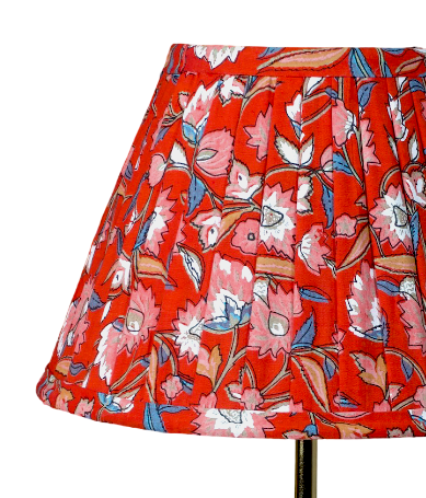 Crimson Floral - Half Empire Pleated