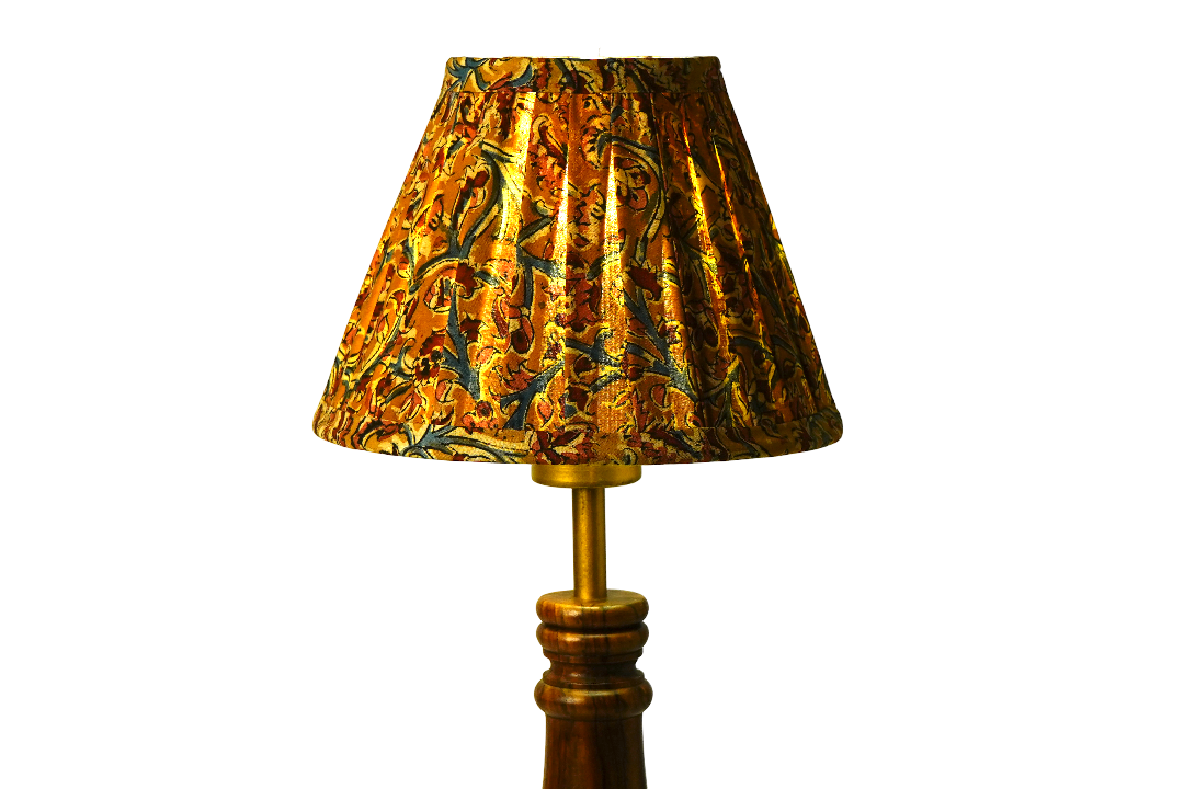 Golden Kalamkari - Half Empire Pleated