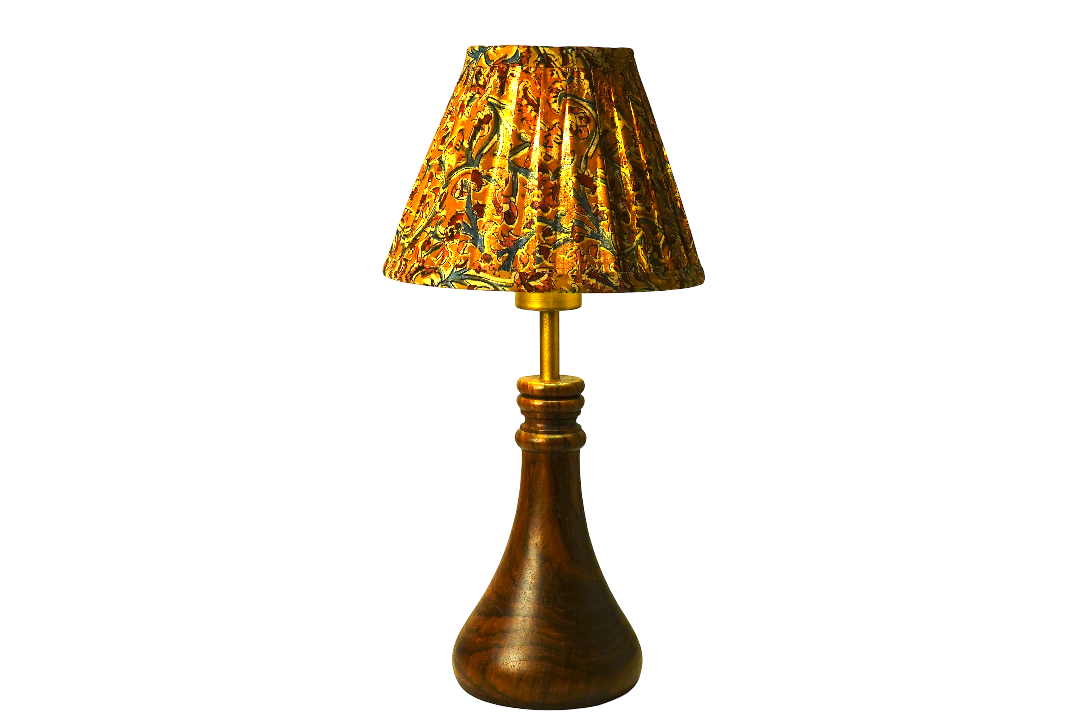 Golden Kalamkari - Half Empire Pleated